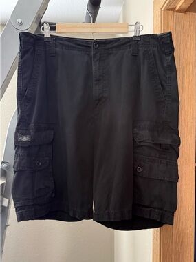 Lee Dungarees Black Cargo Shorts
